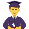 Man Student Emoji 👨‍🎓 image - Skype style