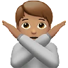 Person Gesturing No: Medium Skin Tone Emoji 🙅🏽 image - Apple style