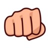 Oncoming Fist: Medium-Light Skin Tone Emoji 👊🏼 image - Emojidex style