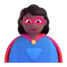 Woman Superhero: Medium-Dark Skin Tone Emoji 🦸🏾‍♀️ image - Microsoft 3D Fluent style