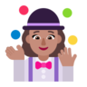 Woman Juggling: Medium Skin Tone Emoji 🤹🏽‍♀️ image - Microsoft Classic 2D style