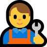 Man Mechanic Emoji 👨‍🔧 image - Microsoft Windows 10 Segoe UI Emoji style