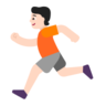 Person Running: Light Skin Tone Emoji 🏃🏻 image - Microsoft Classic 2D style