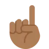Index Pointing Up: Medium-Dark Skin Tone Emoji ☝🏾 image - Twitter / X (Twemoji) style