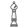 国际象棋中白色棋子的相 ♗ image - Emojidex style