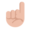 Index Pointing Up: Medium-Light Skin Tone Emoji ☝🏼 image - Microsoft Classic 2D style