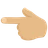 Backhand Index Pointing Left: Medium-Light Skin Tone