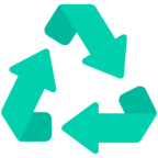 Símbolo de reciclagem universal preto
