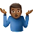 Man Shrugging: Medium-Dark Skin Tone