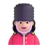 Woman Guard: Light Skin Tone Emoji 💂🏻‍♀️ image - Microsoft 3D Fluent style