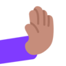 Rightwards Pushing Hand: Medium Skin Tone Emoji 🫸🏽 image - Microsoft Classic 2D style