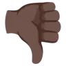 Thumbs Down: Dark Skin Tone Emoji 👎🏿 image - Google Noto Color style