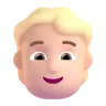 Person: Light Skin Tone, Blond Hair Emoji 👱🏻 image - Microsoft 3D Fluent style
