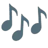 Birden çok nota Emoji 🎶 image - Google Noto Color Animated style