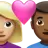 Couple With Heart: Woman, Man, Medium-Light Skin Tone, Medium-Dark Skin Tone
