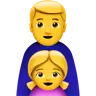 Family: Man, Girl Emoji 👨‍👧 image - Apple style