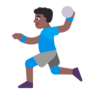 Man Playing Handball: Medium-Dark Skin Tone Emoji 🤾🏾‍♂️ image - Microsoft Classic 2D style