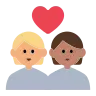 Couple With Heart: Person, Person, Medium-Light Skin Tone, Medium Skin Tone Emoji 🧑🏼‍❤️‍🧑🏽 image - Tossface style