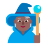Mage: Medium-Dark Skin Tone Emoji 🧙🏾 image - Microsoft Classic 2D style