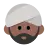 Man Wearing Turban: Medium-Dark Skin Tone