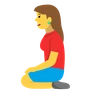 Woman Kneeling Emoji 🧎‍♀️ image - Skype style
