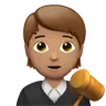 Judge: Medium Skin Tone Emoji 🧑🏽‍⚖️ image - Apple style