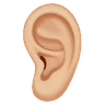 Ear: Medium-Light Skin Tone Emoji 👂🏼 image - Huawei Harmony OS style