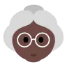Old Woman: Dark Skin Tone Emoji 👵🏿 image - Tossface style