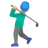Man Golfing: Medium-Light Skin Tone