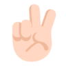 Victory Hand: Light Skin Tone Emoji ✌🏻 image - Microsoft Classic 2D style