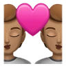 Kiss: Medium Skin Tone Emoji 💏🏽 image - Huawei Harmony OS style