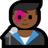 Man Singer: Medium-Dark Skin Tone Emoji 👨🏾‍🎤 image - Microsoft Windows 10 Segoe UI Emoji style