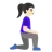 Woman Kneeling Facing Right: Light Skin Tone