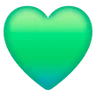 Эмодзи Зелёное сердце 💚 image - Samsung style