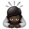 Person Bowing: Dark Skin Tone Emoji 🙇🏿 image - Huawei Harmony OS style