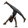 Person Cartwheeling: Dark Skin Tone Emoji 🤸🏿 image - Huawei Harmony OS style