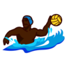 Person Playing Water Polo: Dark Skin Tone Emoji 🤽🏿 image - Emojidex style