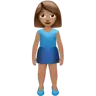 Woman Standing: Medium Skin Tone Emoji 🧍🏽‍♀️ image - Apple style