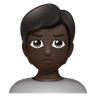 Person Pouting: Dark Skin Tone Emoji 🙎🏿 image - Huawei Harmony OS style