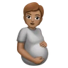 Pregnant Person: Medium Skin Tone Emoji 🫄🏽 image - Huawei Harmony OS style