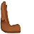 Leftwards Pushing Hand: Medium-Dark Skin Tone