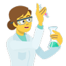 Woman Scientist Emoji 👩‍🔬 image - Skype style