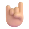 Sign Of The Horns: Medium-Light Skin Tone Emoji 🤘🏼 image - Microsoft 3D Fluent style