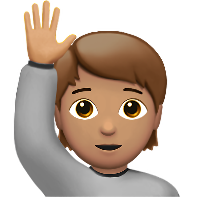 Person Raising Hand: Medium Skin Tone