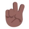 Victory Hand: Medium-Dark Skin Tone Emoji ✌🏾 image - Microsoft Classic 2D style