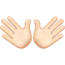 Open Hands: Light Skin Tone Emoji 👐🏻 image - Apple style