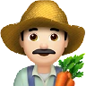 Man Farmer: Light Skin Tone Emoji 👨🏻‍🌾 image - Apple style