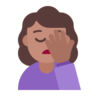 Woman Facepalming: Medium Skin Tone Emoji 🤦🏽‍♀️ image - Microsoft Classic 2D style