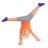 Person Cartwheeling: Medium-Light Skin Tone