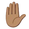 Raised Hand: Medium Skin Tone Emoji ✋🏽 image - Google Noto Color Animated style